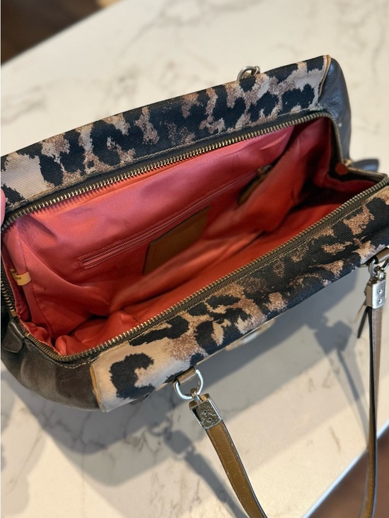 Coach Y2k Madison Ocelot Leopard Print Shoulder Bag in Brown and Black